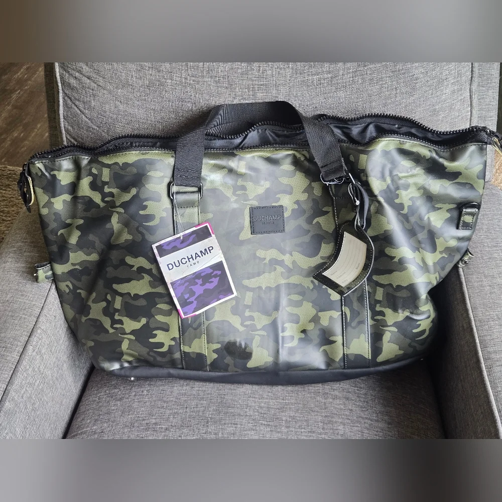 Duchamp London Rubberized Camo Tote Duffle Bag * NO STRAP *
